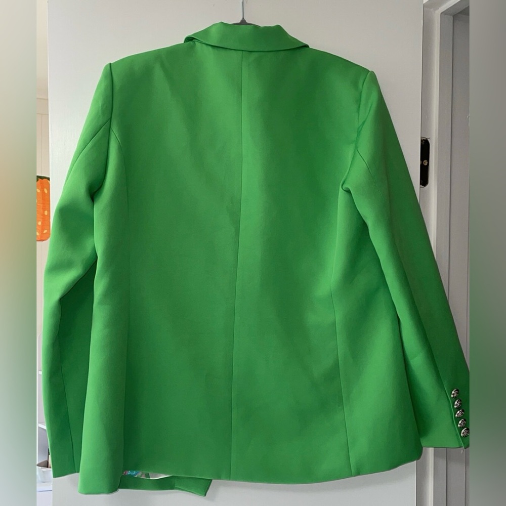 Jade Green Winnie Double-Breasted Blazer L - Picture 8 of 10